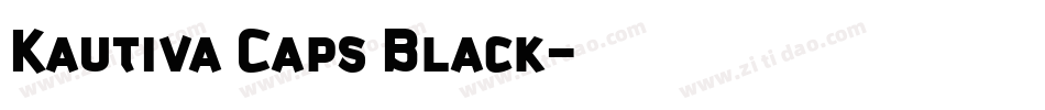 Kautiva Caps Black字体转换
